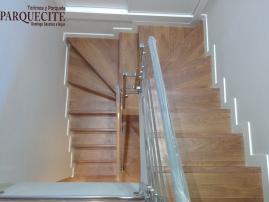 REVESTIMIENTO DE ESCALERA CON TARIMA LAMINADA TARKETT EN MADRID